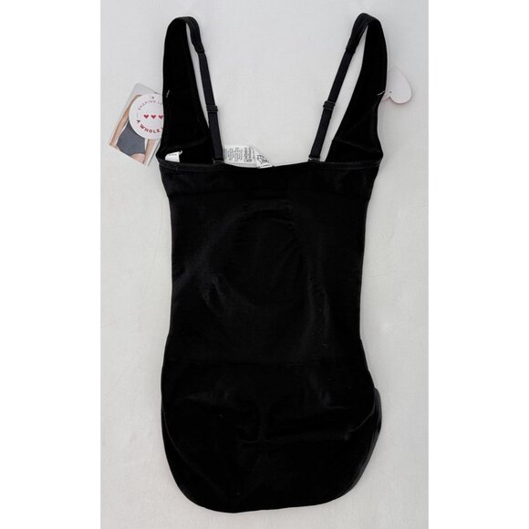 NWT Assets By SpanX Women's Black One Piece Bodysuit Sz Sm, A Whole Lot Shaping - Picture 2 of 6